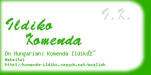 ildiko komenda business card